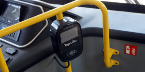 Tap&Go terminal on a bus